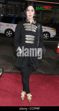 Oct. 13, 2010 - Los Angeles, California, USA - Oct 13, 2010 - Los Angeles, California, USA - Actress KAT VON D  at the 'Jackass 3D' Los Angeles Premiere held  at Grauman's Chinese Theater, Hollywood. (Credit Image: © Paul Fenton/ZUMApress.com) Stock Photo