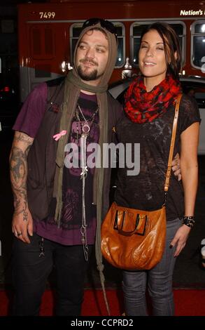 Oct. 13, 2010 - Hollywood, California, U.S. - BAM MARGERA & DATE.''JACKASS 3D'' Premiere.at Mann's Chinese Theatre, Hollywood, CA. 10-13-2010. I14962PR.(Credit Image: © Phil Roach/Globe Photos/ZUMApress.com) Stock Photo