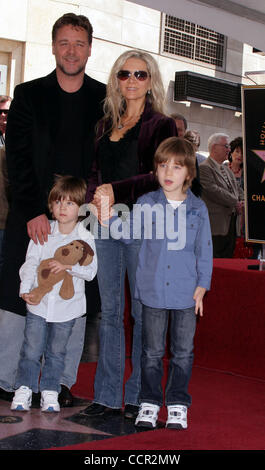 Apr. 12, 2010 - Hollywood, California, U.S. - I14732CHW  .Russell Crowe Honored With Star on The Hollywood Walk Of Fame  .Kodak Theatre, Hollywood, CA .04/12/2010  .RUSSELL CROWE AND WIFE DANIELLE SPENCER AND SONS TENNYSON SPENCER CROWE AND CHARLIE SPENCER CROWE . 2010 (Credit Image: Â© Clinton Wall Stock Photo