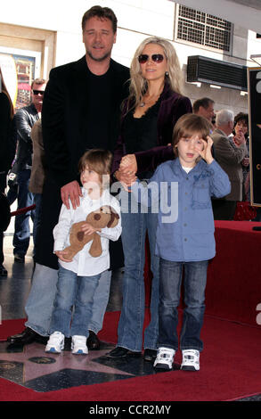 Apr. 12, 2010 - Hollywood, California, U.S. - I14732CHW  .Russell Crowe Honored With Star on The Hollywood Walk Of Fame  .Kodak Theatre, Hollywood, CA .04/12/2010  .RUSSELL CROWE AND WIFE DANIELLE SPENCER AND SONS TENNYSON SPENCER CROWE AND CHARLIE SPENCER CROWE . 2010 (Credit Image: Â© Clinton Wall Stock Photo