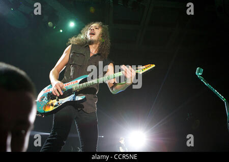 Metallica Live in Moscow. Pictured: member of the rock band guitarist Kirk Hammett Stock Photo