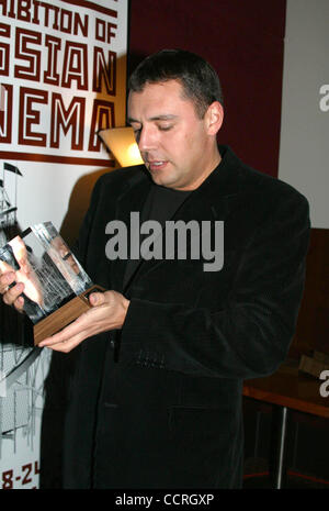 Apr. 20, 2003 - Hollywood, California, U.S. - I7568CHW.EXCLUSIVE-RUSSIAN INTERNATIONAL FILM FESTIVAL AWARDING LEONARDO DICAPRIO THE PRESTIGIOUS TOWER AWARD FOR HIS CONTRIBUTION TO WORLD CINEMA.ARCLIGHT HOLLYWOOD, HOLLYWOOD, CA .04/20/2003 .   /   /    2003 .DENIS MOLTCHANOFF (FIRST VICE MINISTER OF  Stock Photo