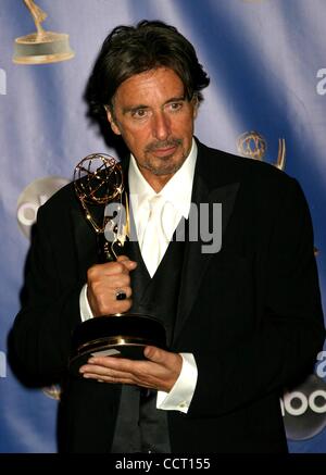 Sept. 19, 2004 - Hollywood, California, U.S. - K39423EG.56TH ANNUAL PRIMETIME EMMY AWARDS PRESSROOM AT THE SHRINE AUDITORIUM IN LOS ANGELES, CALIFORNIA.09/19/04.  /E.G.I./   2004.AL PACINO(Credit Image: Â© Ed Geller/Globe Photos/ZUMAPRESS.com) Stock Photo