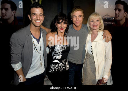 Apr 12, 2010 - Los Angeles, California, U.S. - 'Dancing With The Stars' 2 time champion MARK BALLAS poses with mother SHIRLEY BALLAS, 'Dancing With The Star's' DEREK HOUGH, and his mother MARRIANN NELSON in support of the release of Mark Ballas' first solo project 'Waiting For Patience' at The Mint  Stock Photo