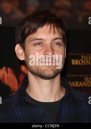 Mar 25, 2010 - Hollywood, California, USA - Actor TOBEY MAGUIRE arriving to 'The Greatest' Los Angeles Premiere held at Linwood Dunn. (Credit Image: Â© Lisa O'Connor/ZUMA Press) Stock Photo