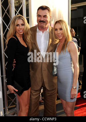 Jun. 01, 2010 - Hollywood, California, U.S. - June 1, 2010 - Hollywood, California, USA - Actor TOM SELLECK & FAMILY arriving to the 'Killers' Los Angeles Premiere held at the Arclight Cinemas. (Credit Image: © Lisa O'Connor/ZUMApress.com) Stock Photo