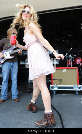 May 28, 2010 - Raleigh, North Carolina; USA - Singer EMILY WEST performs live as the 2010 Country Throwdown tour makes a stop at the Time Warner Cable Music Pavilion located in Raleigh.  Copyright 2010 Jason Moore. Stock Photo