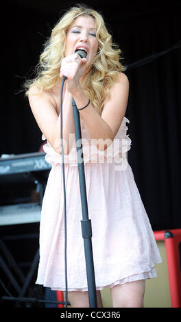 May 28, 2010 - Raleigh, North Carolina; USA - Singer EMILY WEST performs live as the 2010 Country Throwdown tour makes a stop at the Time Warner Cable Music Pavilion located in Raleigh.  Copyright 2010 Jason Moore. Stock Photo