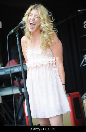 May 28, 2010 - Raleigh, North Carolina; USA - Singer EMILY WEST performs live as the 2010 Country Throwdown tour makes a stop at the Time Warner Cable Music Pavilion located in Raleigh.  Copyright 2010 Jason Moore. Stock Photo