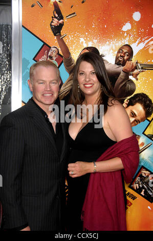 Apr. 20, 2010 - Hollywood, California, U.S. - Neal McDonough and Ruve Robertson during the premiere of the new movie from Warner Bros. Pictures THE LOSERS, held at Grauman's Chinese Theatre, on April 20, 2010, in Los Angeles.. K64641MGE(Credit Image: Â© Michael Germana/Globe Photos/ZUMApress.com) Stock Photo