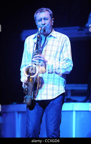 May 18, 2010 - Durham, North Carolina; USA - Saxophonist WALTER PARAZAIDER of the band Chicago performs live as their 2010 tour makes a stop at the Durham Performing Arts Center located in Durham.  Copyright 2010 Jason Moore. Stock Photo