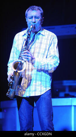 May 18, 2010 - Durham, North Carolina; USA - Saxophonist WALTER PARAZAIDER of the band Chicago performs live as their 2010 tour makes a stop at the Durham Performing Arts Center located in Durham.  Copyright 2010 Jason Moore. Stock Photo