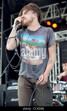May 23, 2010 - Columbus, Ohio; USA - Musicians CIRCA SURVIVE performs live as part of the 2010 Rock on the Range Music Festival.  The Fourth Annual Festival will attract thousands of music fans to see a variety of artist on three different stages over two days at the Columbus Crew Stadium located in Stock Photo