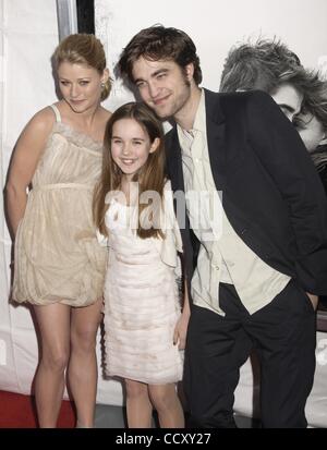 Mar 01, 2010 - New York, New York, USA - Actresses (L-R)EMILIE DE RAVIN,  RUBY JERINS and actor  ROBERT PATTINSON attend the New York premiere of 'Remember Me' held at the Paris Theatre. (Credit Image: Â© Nancy Kaszerman/ZUMA Press) Stock Photo