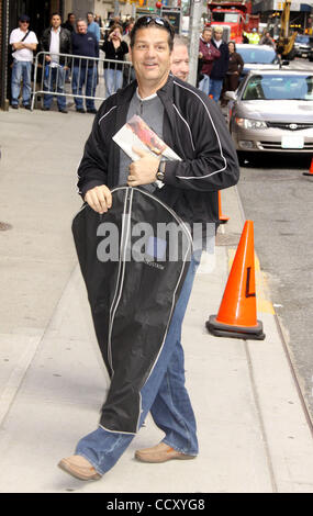 Radio personality MIKE GOLIC arrives for his appearance on 'The Late Show with David Letterman' held at the Ed Sullivan Theater Stock Photo