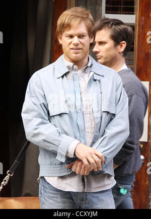 Actor MICHAEL C. HALL on the set of his new film 'East Fifth Bliss' held in the East Village. Stock Photo