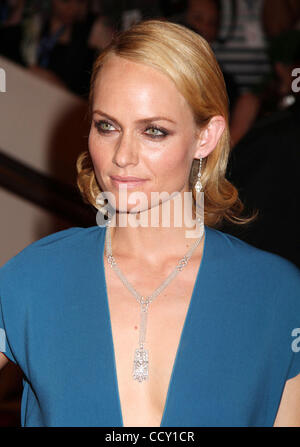 Model AMBER VALETTA attends the Metropolitan's Museum of Art Costume Institute Gala Benefit for the opening of the new exhibit 'American Woman: Fashioning A National Identity'. Stock Photo