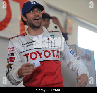 LONG BEACH, CALIF. -- Zachary Levi during the media day for the Toyota Grand Prix of Long Beach (Calif.) on April 6, 2010. Levi is racing in the Toyota Pro/Celebrity race on Saturday, April 17.  Photo by Jeff Gritchen / Long Beach Press-Telegram Stock Photo