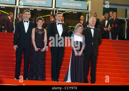 Viktor Nemets, guest, director Sergei Loznitsa, Olga Shuvalova and guest attend the... Stock Photo