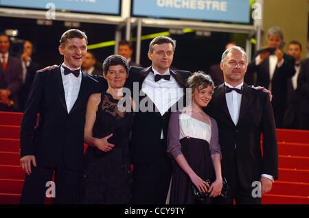 Viktor Nemets, guest, director Sergei Loznitsa, Olga Shuvalova and guest attend the... Stock Photo