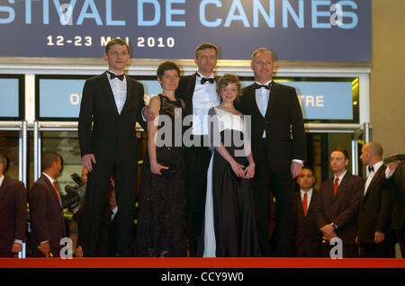 Viktor Nemets, guest, director Sergei Loznitsa, Olga Shuvalova and guest attend the... Stock Photo