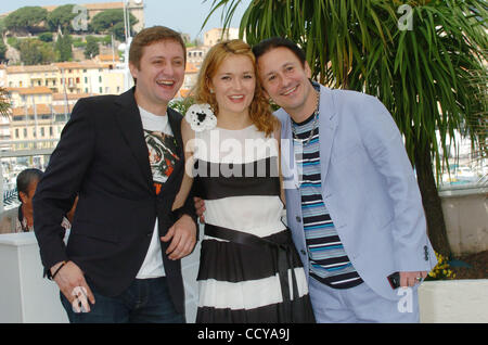 Actor Artem Menshikov, actress Nadezhda Mihalkova and actor Oleg Menshikov attend 'The Exodus... Stock Photo