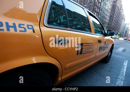 Mar 17, 2010 - New York, New York, U.S. - Yellow and black taxi cabs driving the streets of the city. (Credit Image: Â© Angel Chevrestt/ZUMA Press) Stock Photo