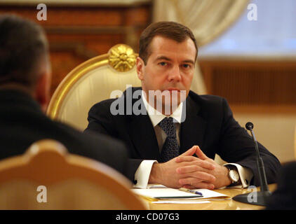 First vice premier Dmitry Medvedev at the goverment session in Moscow Stock Photo