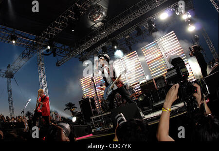 April 27, 2008; Indio, CA, USA; The band 'LOVE AND ROCKETS' performing during the 2008 Coachella Valley Music & Arts Festival at the Empire Polo Club. Mandatory Credit: Photo by Vaughn Youtz/ZUMA Press. (©) Copyright 2007 by Vaughn Youtz. Stock Photo