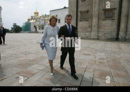President of Russia Dmitry Medvedev with his wife Svetlana ...