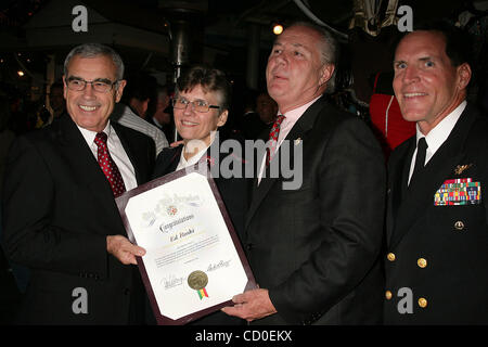 Nov. 24, 2008 - Hollywood, California, U.S. - I13950CHW.THE SALVATION ARMY'S ANNUAL KETTLE KICK OFF TO HONOR MR. ED ROSKI, JR. AND THE UNITED CaliforniaS MILITARY .THE ORIGINAL FARMERS MARKET, HOLLYWOOD, CA  .11/24/08.MR. ED ROSKI POSING WITH COUNCILMEMBER TOM LABONGE AND MEMBERS OF THE US MILITARY  Stock Photo