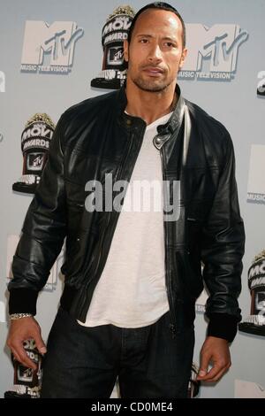 June 1, 2008 - Hollywood, California, U.S. - I13358CHW.THE ''2008 MTV MOVIE AWARDS''  - ARRIVALS .GIBSON AMPHITHEATRE, UNIVERSAL Hollywood, CA  .06/01/08.DWAYNE ''THE ROCK'' JOHNSON.(Credit Image: Â© Clinton Wallace/Globe Photos/ZUMAPRESS.com) Stock Photo