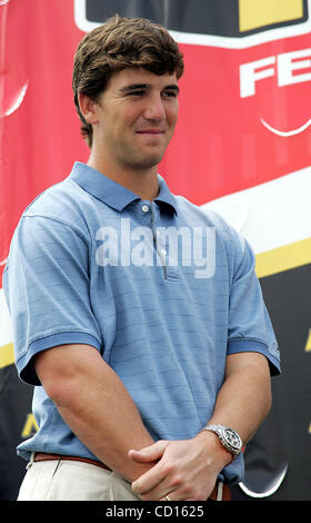 June 15, 2008 - New York, New York, U.S. - Eli Manning takes part in the world's largest father-child Nerf football catch at Chelsea Piers in New York June 14, 2008...  /   K58621TGA(Credit Image: Â© Terry Gatanis/Globe Photos/ZUMAPRESS.com) Stock Photo