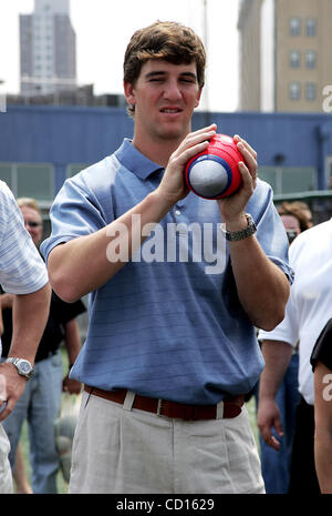 June 15, 2008 - New York, New York, U.S. - Eli Manning takes part in the world's largest father-child Nerf football catch at Chelsea Piers in New York June 14, 2008...  /   K58621TGA(Credit Image: Â© Terry Gatanis/Globe Photos/ZUMAPRESS.com) Stock Photo