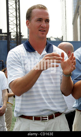 June 15, 2008 - New York, New York, U.S. - Peyton Manning takes part in the world's largest father-child Nerf football catch at Chelsea Piers in New York June 14, 2008...  /   K58621TGA(Credit Image: Â© Terry Gatanis/Globe Photos/ZUMAPRESS.com) Stock Photo