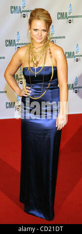 Nov 12, 2008 - Nashville, Tennessee; USA - Musicians MIRANDA LAMBERT arrives on the red carpet for Country Music Biggest Night as part of the 2008 CMA Awards that took place at the Sommet Center located in downtown Nashville. Copyright 2008 Jason Moore. Mandatory Credit: Jason Moore Stock Photo