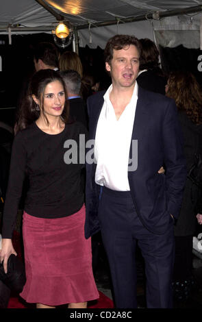 Nov. 6, 2003 - New York, New York, U.S. - K33996JKRON.THE WORLD PREMIERE OF ''LOVE ACTUALLY'' AT THE ZIEGFELD THEATRE, NEW YORK New York  11/06/2003.   /    COLIN FIRTH(Credit Image: Â© John Krondes/Globe Photos/ZUMAPRESS.com) Stock Photo