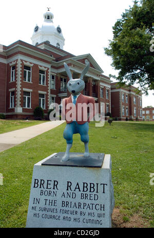 EATONTON, GA - APRIL 25: Brer Rabbit greets visitors to the Uncle Remus ...