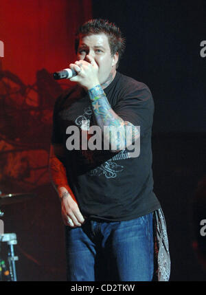 Mar 22, 2008 - Fayetteville, North Carolina, USA - Singer PAUL MCCOY of the band 12 Stones performs live as there 2008 tour makes a stop at the Crown Theater located in Fayetteville. Copyright 2008 Jason Moore. Mandatory Credit: Jason Moore Stock Photo