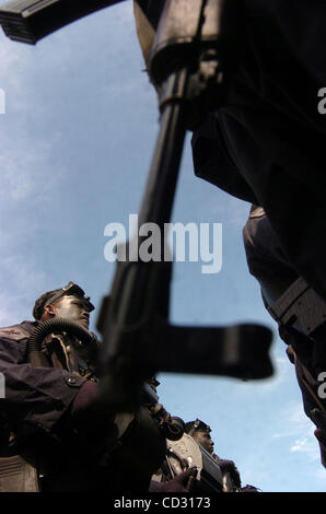 Naval Special Warfare personel or 'Kopaska'  stand in a formation during a ceremony of 46 years  Anniversary in  Jakarta, Indonesia. March 31,2008.The Indonesian and United States Navies will conduct a joint exercise code-named 'Naval Engagement Activity (NEA) 2008'.The joint exercise code-named NEA Stock Photo