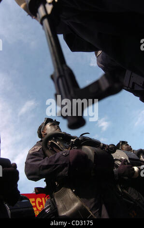 Naval Special Warfare personel or 'Kopaska'  stand in a formation during a ceremony of 46 years  Anniversary in  Jakarta, Indonesia. March 31,2008.The Indonesian and United States Navies will conduct a joint exercise code-named 'Naval Engagement Activity (NEA) 2008'.The joint exercise code-named NEA Stock Photo