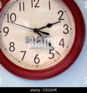 Apr. 04, 2008 - Hanksville, Utah, U.S. - The clock in the HAB shows the current time on the Red Planet. (Credit Image: © Ruaridh Stewart/zReportage.com/ZUMA) Stock Photo