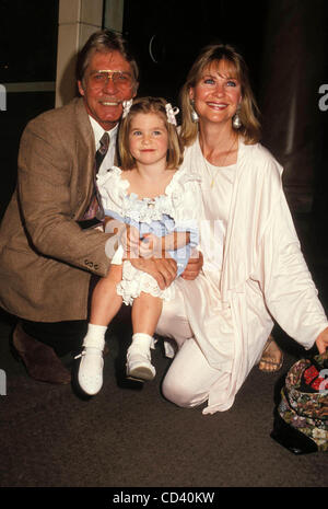 July 2, 2008 - Hollywood, California, U.S. - # 16616.DEE WALLACE WITH CHRISTOPHER STONE AND THEIR DAUGHTER GABRIELLE STONE 1993.(Credit Image: Â© Phil Roach/Globe Photos/ZUMAPRESS.com) Stock Photo