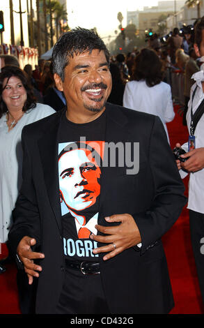 July 24, 2008 - Hollywood, California, U.S. - I13501PR.THE PREMIERE OF ''SWING VOTE'' AT EL CAPITAN THEATRE, HOLLYWOOD CA 07-24-2008.  - -   GEORGE LOPEZ(Credit Image: Â© Phil Roach/Globe Photos/ZUMAPRESS.com) Stock Photo