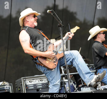 Sep 26, 2008 - Austin, Texas; USA - Musician RAY BENSON of the band Asleep at the Wheel performs live as part of the 2008 Austin City Limits Music Festival that took place at Zilker Park located in Austin.  The three day multi-stage festival with eight stages attracted thousands of music fan to see  Stock Photo