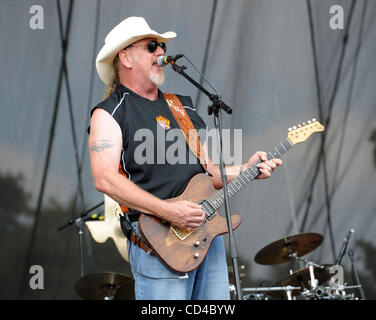 Sep 26, 2008 - Austin, Texas; USA - Musician RAY BENSON of the band Asleep at the Wheel performs live as part of the 2008 Austin City Limits Music Festival that took place at Zilker Park located in Austin.  The three day multi-stage festival with eight stages attracted thousands of music fan to see  Stock Photo