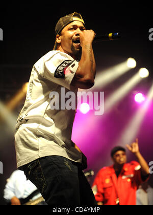 Oct 26, 2008 - New Orleans, Louisiana; USA -  Rap Artist JUVENILE makes a guest appearance with Musician TROMBONE SHORTY and Orleans Avenue as they performs live at the 10th ritual Voodoo Music Experience that will attract thousands of music fans to see a variety of artist on six different stages.   Stock Photo