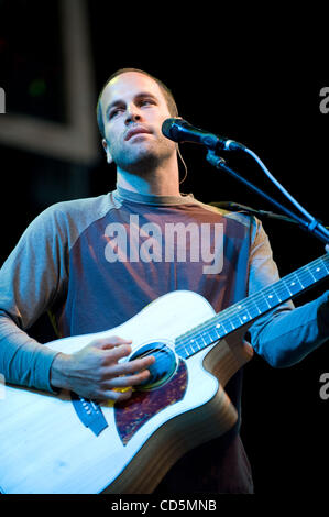 Aug 24, 2008 - San Francisco, California, USA - Musician JACK JOHNSON performs live as part the first annual Outside Lands Music and Arts Festival. The three day festival that is taking place at the Golden Gate Park will attract thousands of music fans to see a variety of artists on multiple stages. Stock Photo