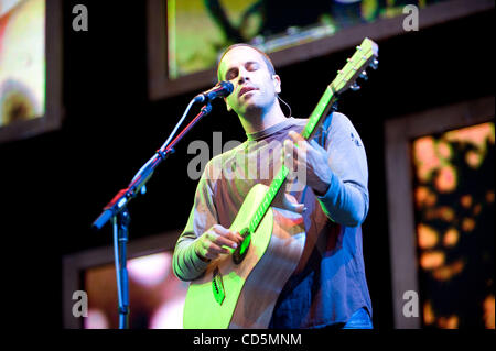 Aug 24, 2008 - San Francisco, California, USA - Musician JACK JOHNSON performs live as part the first annual Outside Lands Music and Arts Festival. The three day festival that is taking place at the Golden Gate Park will attract thousands of music fans to see a variety of artists on multiple stages. Stock Photo