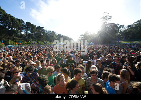 Aug 24, 2008 - San Francisco, California, USA - Singer and guitarist Jeff Tweedy of the band Wilco performs live as part the first annual Outside Lands Music and Arts Festival. The three day festival that is taking place at the Golden Gate Park will attract thousands of music fans to see a variety o Stock Photo